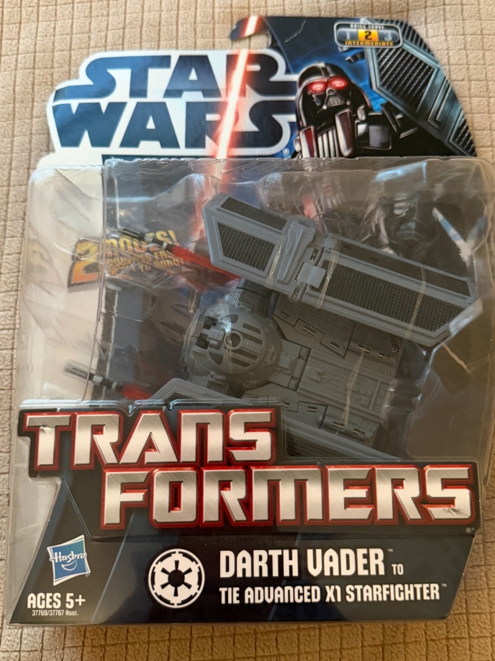 Star Wars Transformers Darth Vader TIE Advanced X1 Starfighter Hasbro 2006